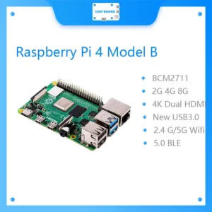 Плата для разработки Raspberry Pi 4 Model B, 2 Гб ОЗУ, 4 ГБ 8 ГБ 4 ядра, ЦП 1,5 ГГц, скорость 3 скорости, чем у Pi 3B +