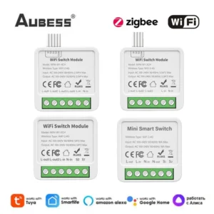 Мини-переключатель Tuya Zigbee 3.0 DIY – Умный Релейный Модуль для Освещения (1/2/3/4 группы), Совместимый с Alexa и Google Home